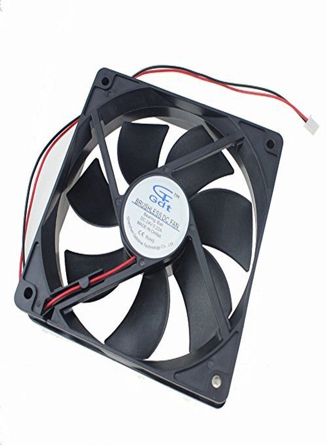 GDSTIME 2-Pack Dual Ball Bearing 24V 120mm x 25mm 5 inch Brushless DC Cooling Fan - Image 2
